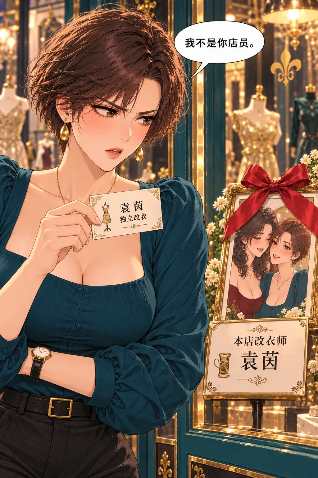 照片我没说不要漫画画面：袁茵看到自己的身份被写错