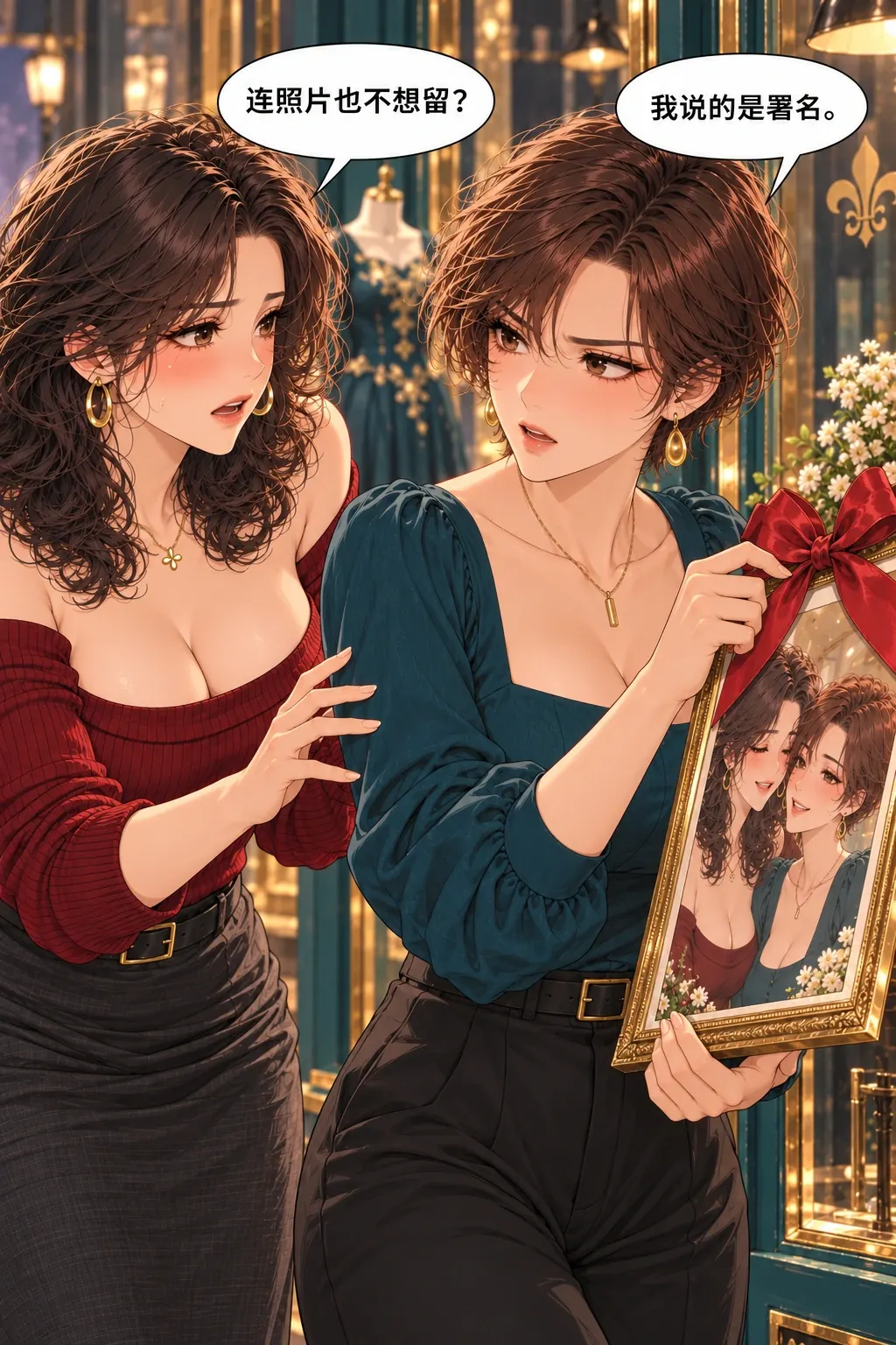 照片我没说不要漫画画面：袁茵撤下照片，唐栀误会