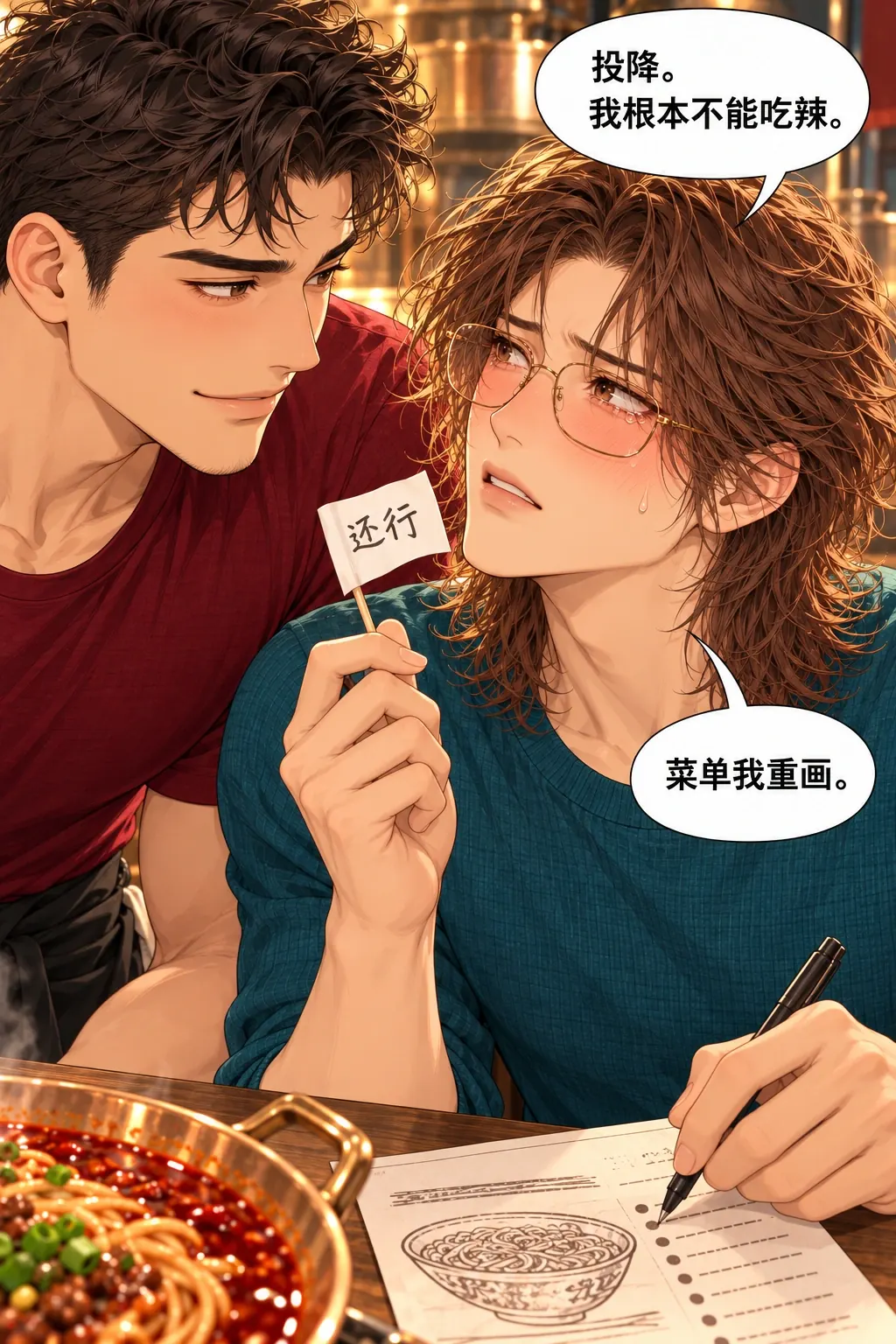 这碗不必逞强漫画画面：主动坦白且认领损失