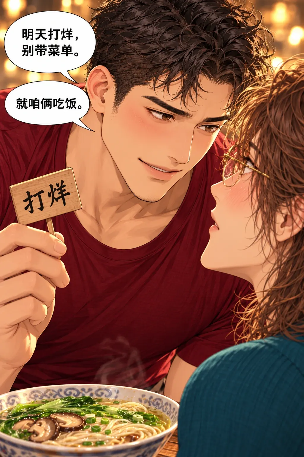 这碗不必逞强漫画画面：不借工作邀约