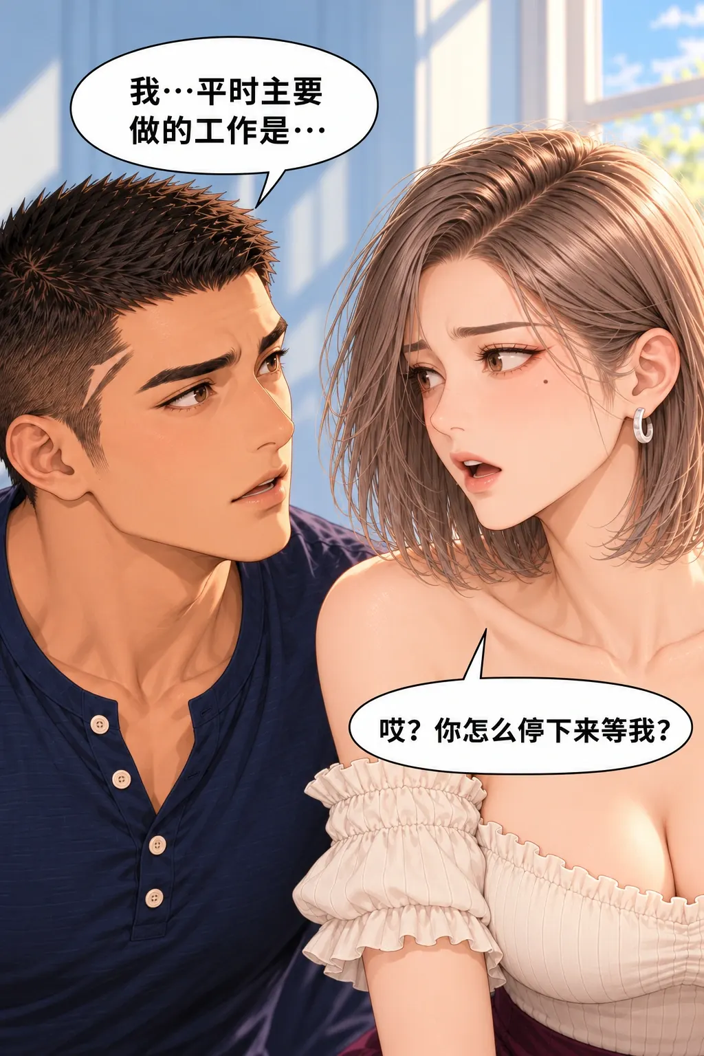 等你说完漫画画面：《等你说完》第4格：脱稿测试暴露“会念”没有变成独立说。