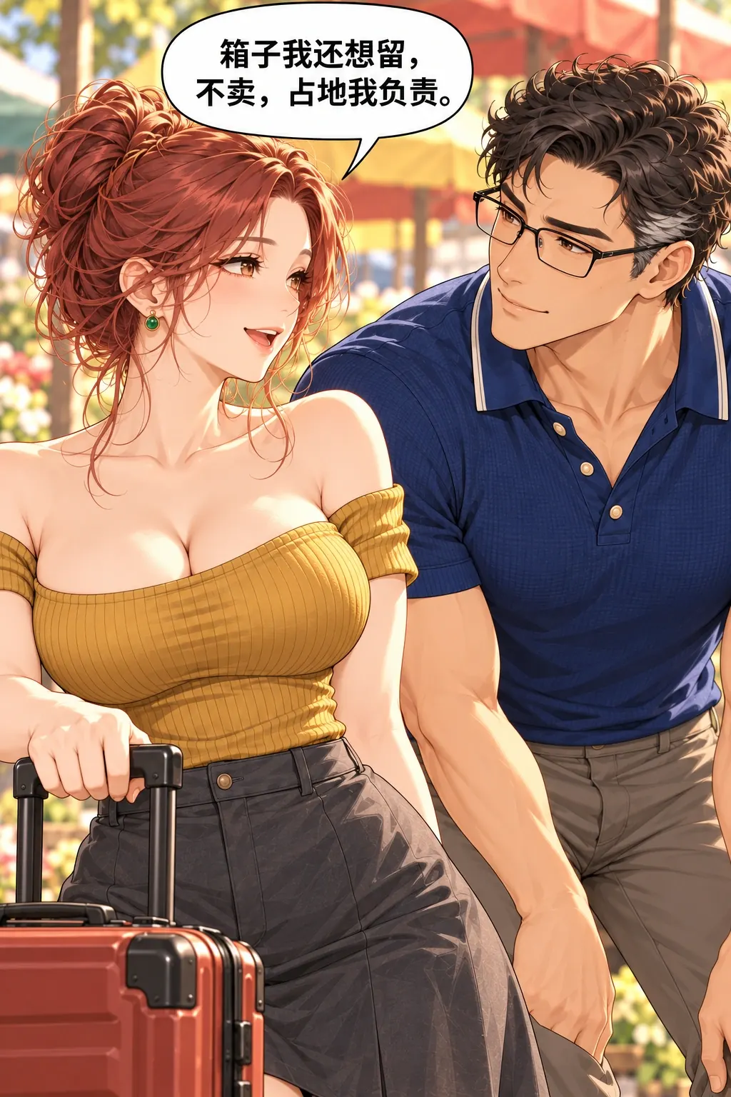 这把我卖漫画画面：11，她直接承担留下自己物品的选择，不要求男方代她决定或搬走。