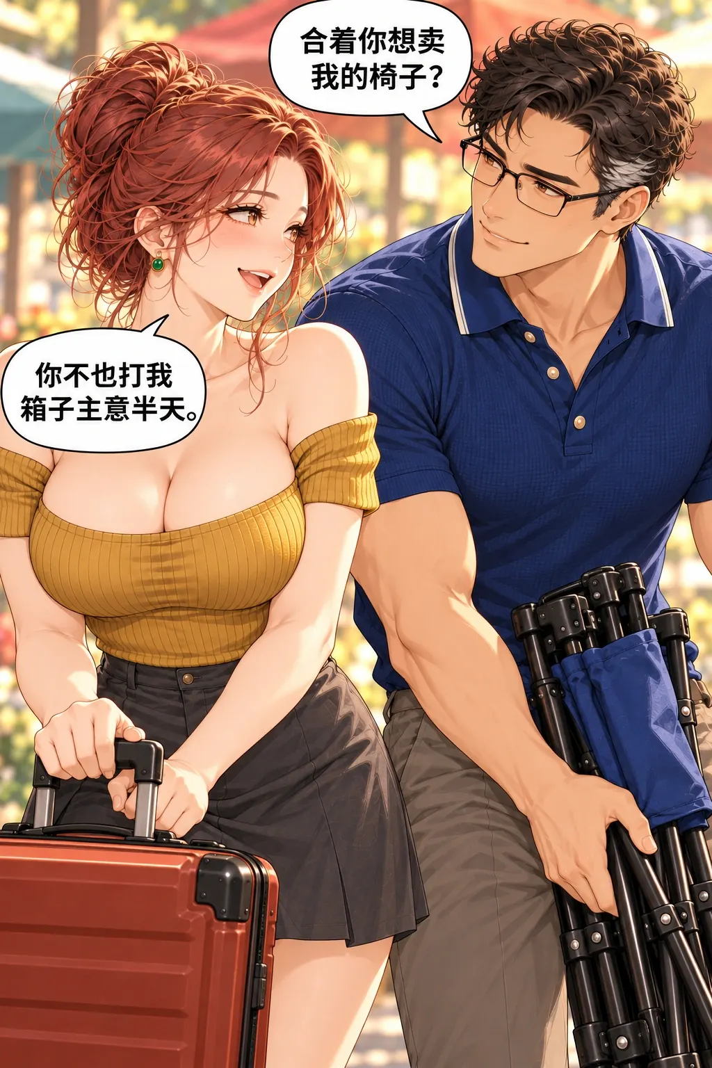这把我卖漫画画面：7，两人亲眼发现同样的私心，不能继续扮演帮对方卖。