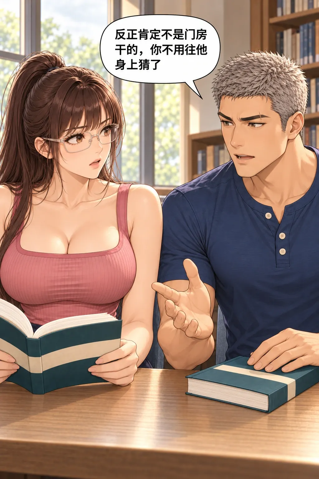 偷翻尾页之后漫画画面：窗边的宋沅与杜衡：他用已知结局补救面子，却提前排除她还在猜的对象。