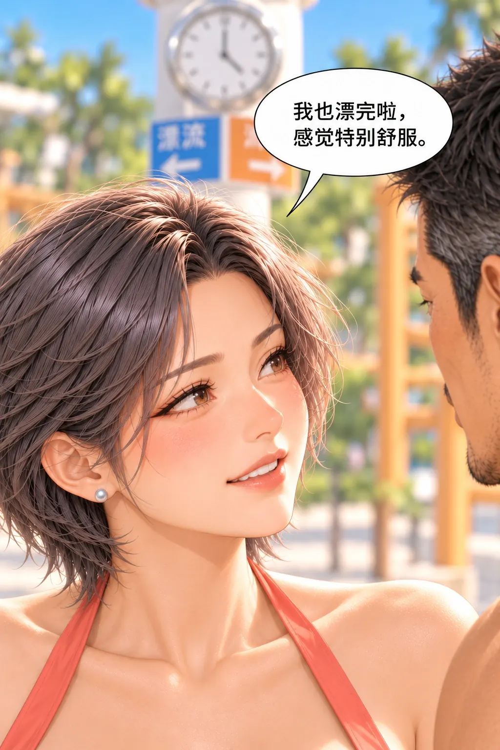 听你的，可是……漫画画面：女确认漂完且舒服