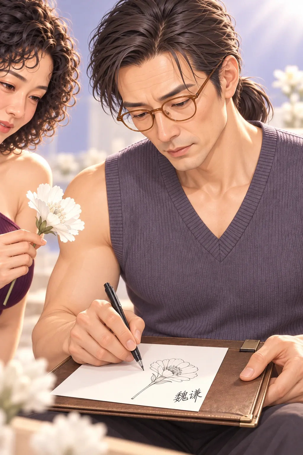 先把名字写上漫画画面：男自主在新作写名而非复刻旧画