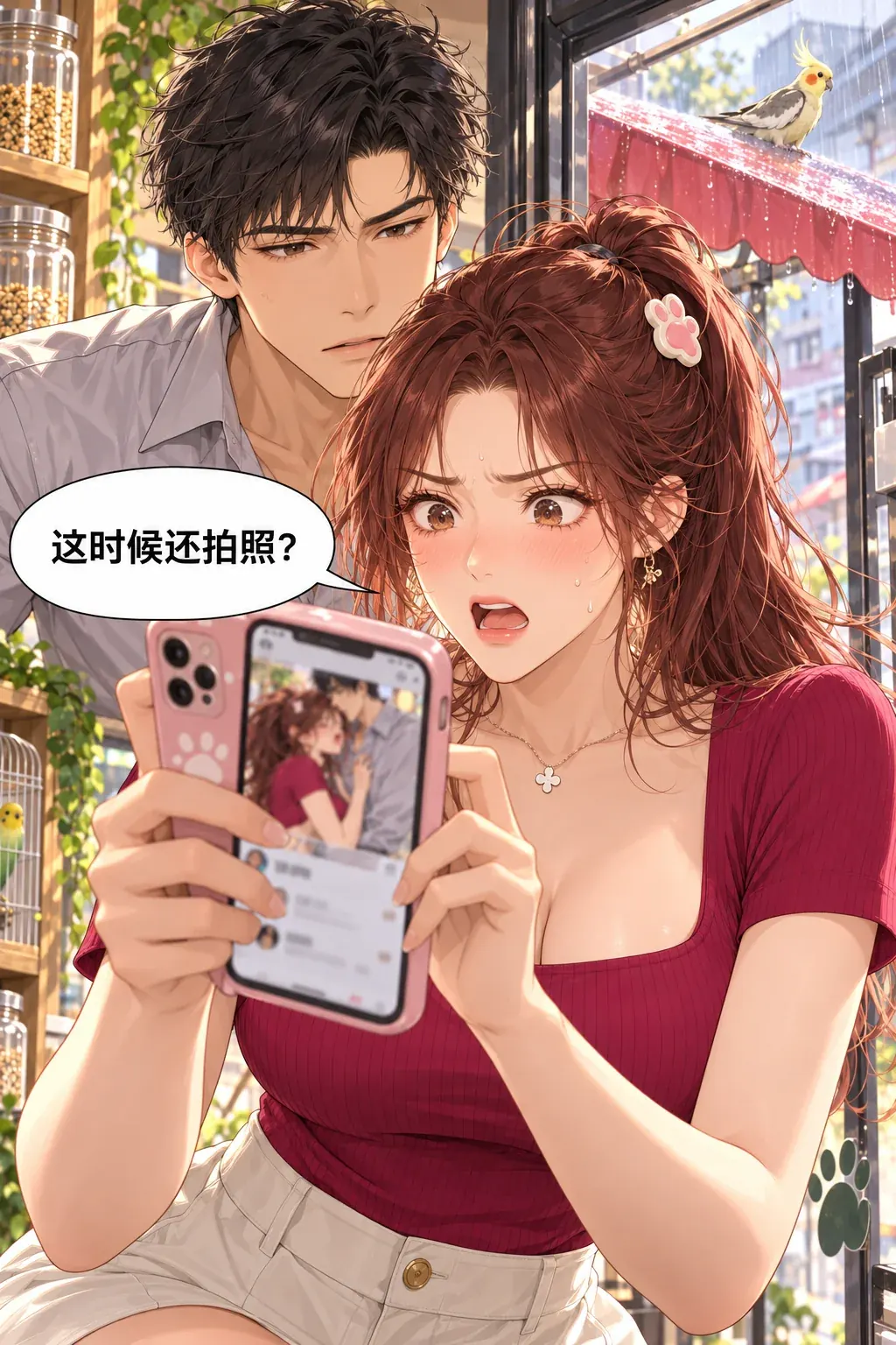别扑，它会飞漫画画面：《别扑，它会飞》：误会刺痛她的面子，给出选择
